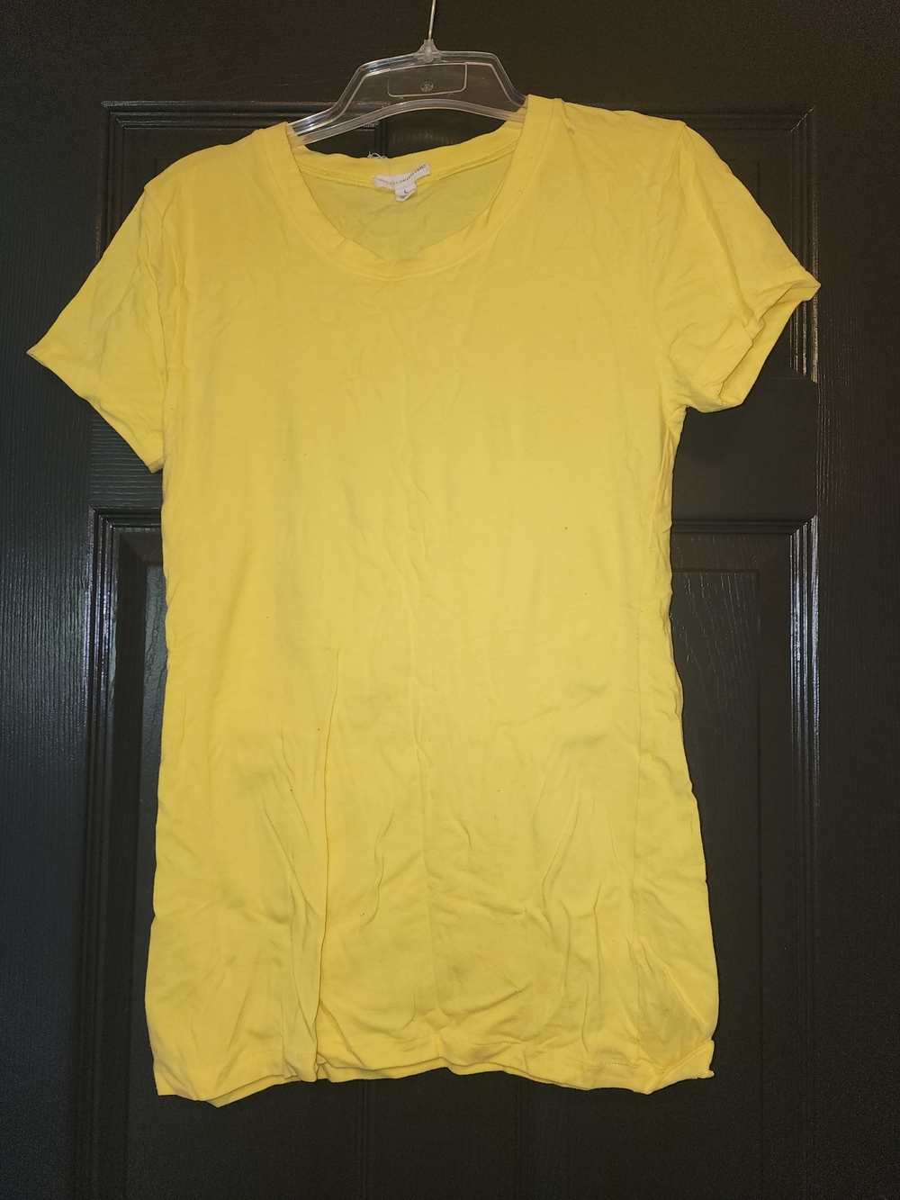 Women’s Yellow Crewneck Short-Sleeve Top